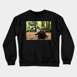 Wooden carving of big badger Crewneck Sweatshirt